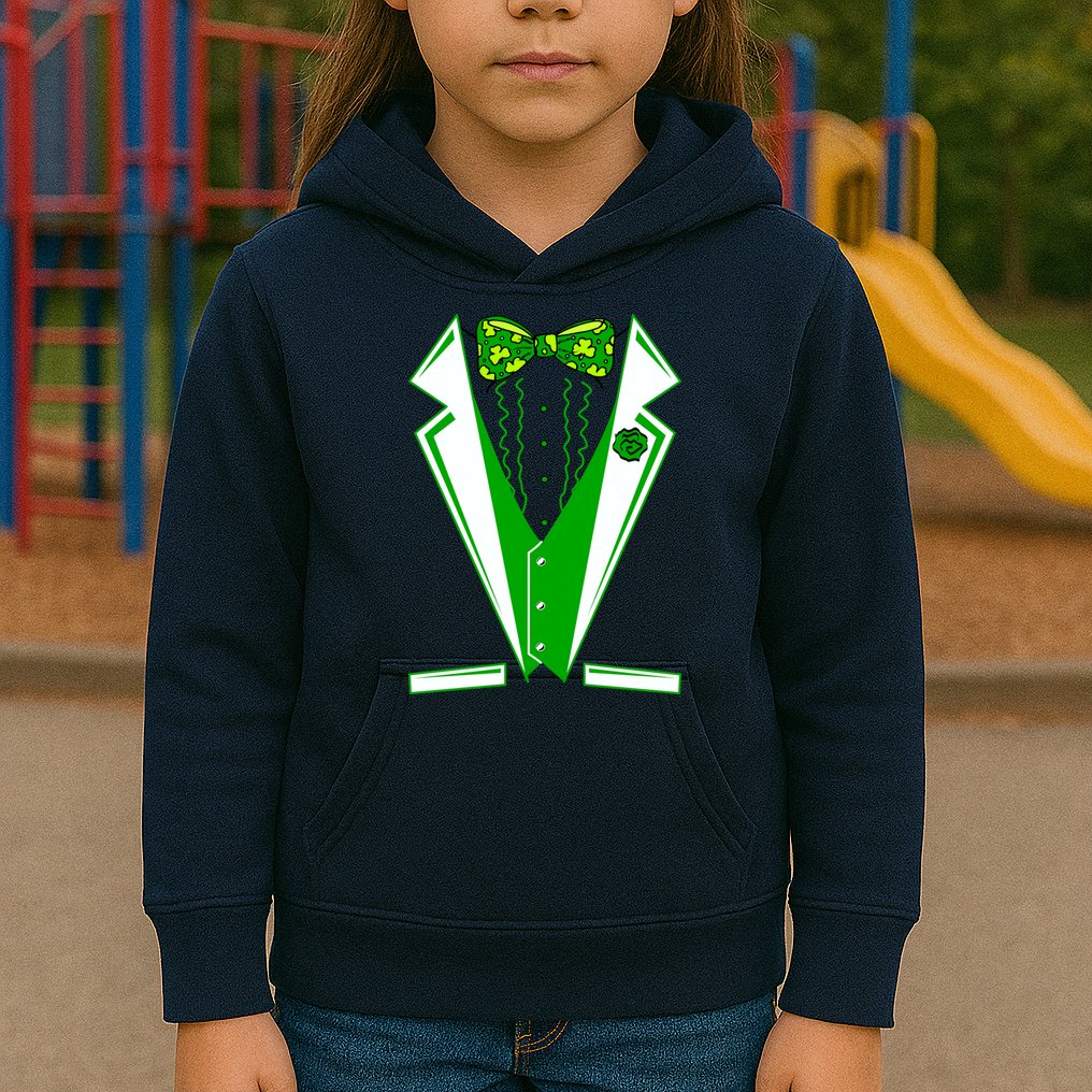 Patty Party Tuxedo Tux St Patrick's Day Kids Hoodie