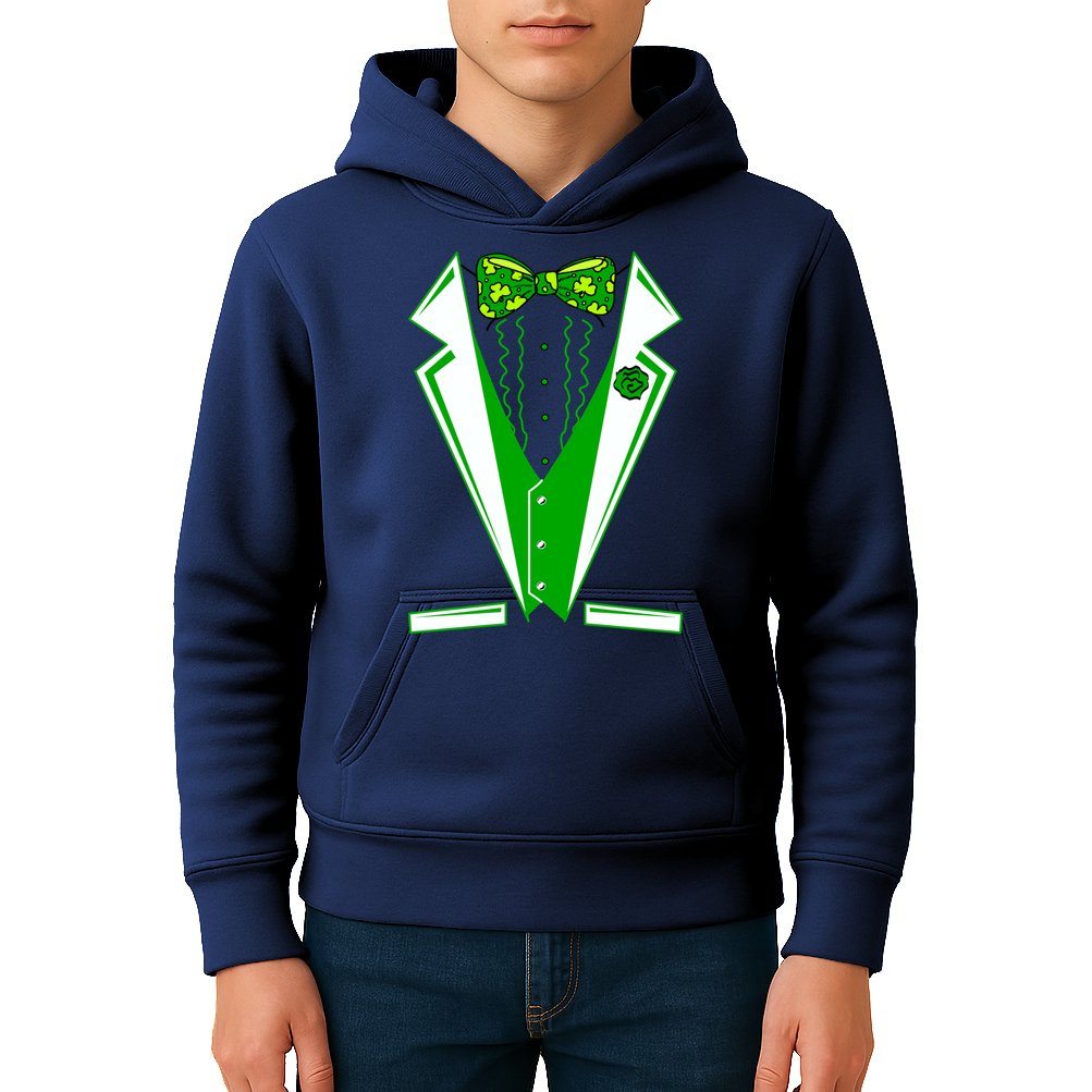 Patty Party Tuxedo Tux St Patrick's Day Kids Hoodie