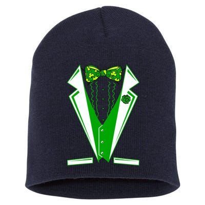 Patty Party Tuxedo Tux St Patrick's Day Short Acrylic Beanie