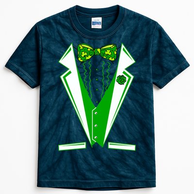 Patty Party Tuxedo Tux St Patrick's Day Kids Tie-Dye T-Shirt