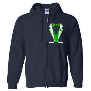 Patty Party Tuxedo Tux St Patrick's Day Full Zip Hoodie