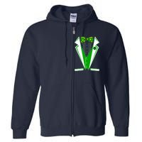 Patty Party Tuxedo Tux St Patrick's Day Full Zip Hoodie