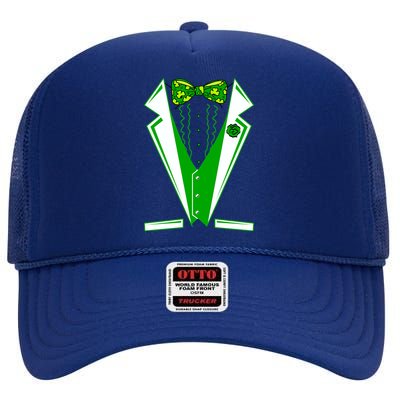 Patty Party Tuxedo Tux St Patrick's Day High Crown Mesh Back Trucker Hat