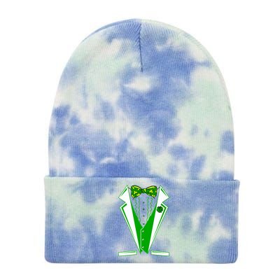 Patty Party Tuxedo Tux St Patrick's Day Tie Dye 12in Knit Beanie