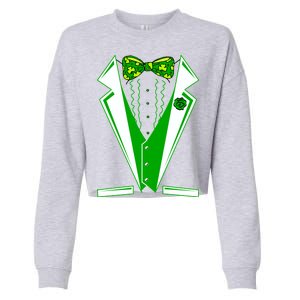 Patty Party Tuxedo Tux St Patrick's Day Cropped Pullover Crew