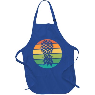 Polyamory And Upside Down Pineapple Summer Vacation Cruise Cute Gift Full-Length Apron With Pockets