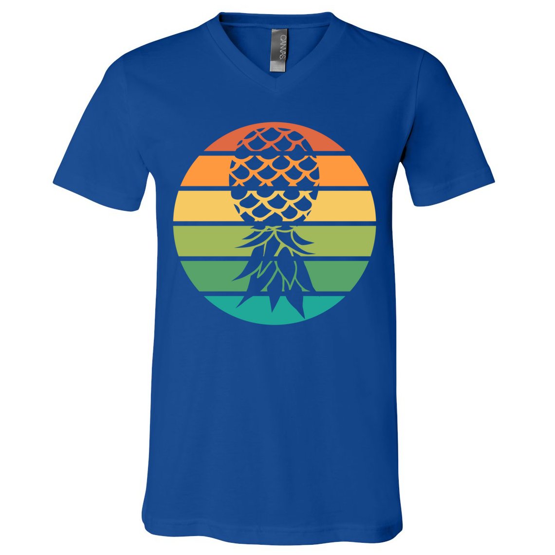 Polyamory And Upside Down Pineapple Summer Vacation Cruise Cute Gift V-Neck T-Shirt