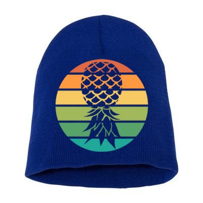 Polyamory And Upside Down Pineapple Summer Vacation Cruise Cute Gift Short Acrylic Beanie