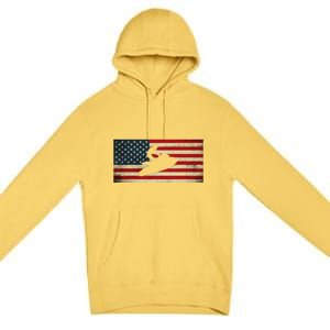 Patriotic American Usa Flag Jet Skiing Jet Ski Lover Gift Premium Pullover Hoodie