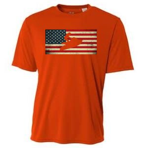 Patriotic American Usa Flag Jet Skiing Jet Ski Lover Gift Cooling Performance Crew T-Shirt