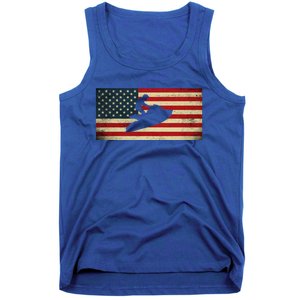 Patriotic American Usa Flag Jet Skiing Jet Ski Lover Gift Tank Top