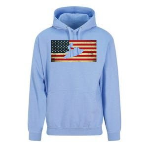 Patriotic American Usa Flag Jet Skiing Jet Ski Lover Gift Unisex Surf Hoodie