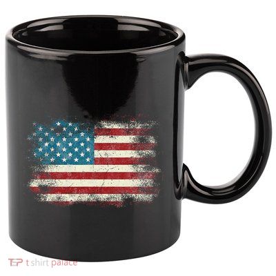 Patriotic American Usa Flag 11oz C Handle Ceramic Mug