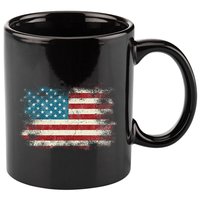 Patriotic American Usa Flag 11oz C Handle Ceramic Mug
