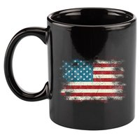 Patriotic American Usa Flag 11oz C Handle Ceramic Mug