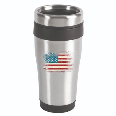 Patriotic American Usa Flag 16oz Travel Tumbler