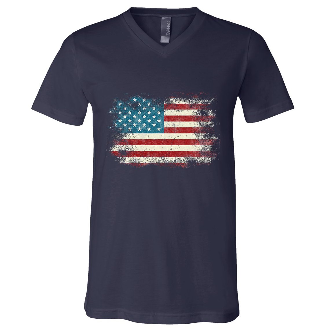 Patriotic American Usa Flag V-Neck T-Shirt