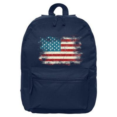 Patriotic American Usa Flag 16 in Basic Backpack