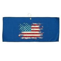 Patriotic American Usa Flag Large Microfiber Waffle Golf Towel