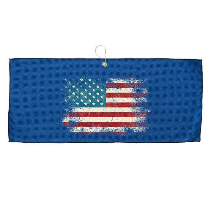 Patriotic American Usa Flag Large Microfiber Waffle Golf Towel