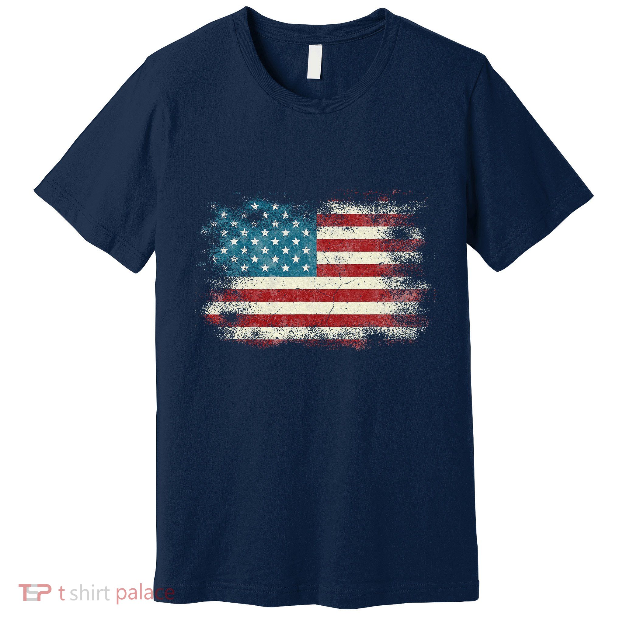 Patriotic American Usa Flag Premium T-Shirt