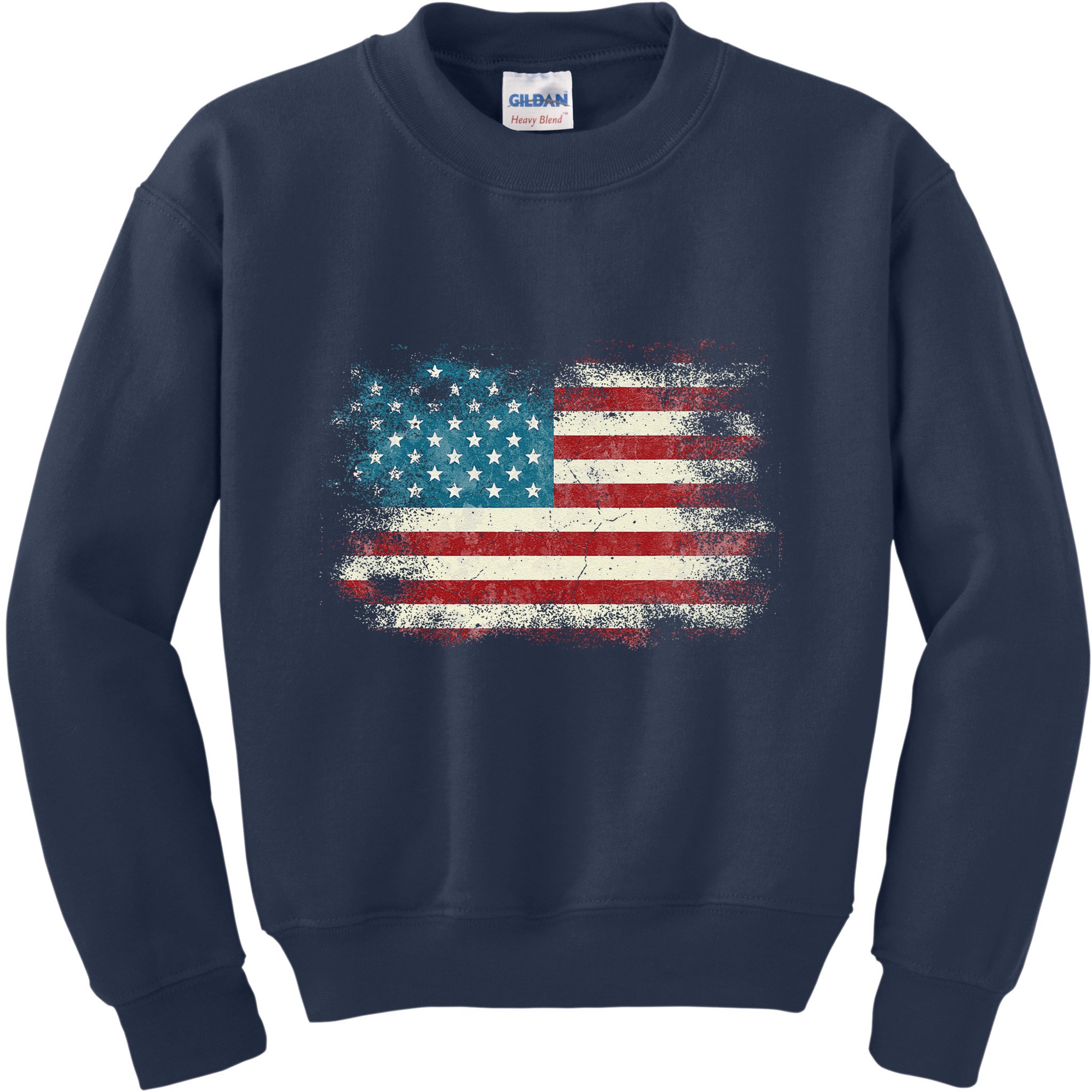 Patriotic American Usa Flag Kids Sweatshirt
