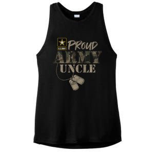 Proud Army Uncle Military Pride Ladies PosiCharge Tri-Blend Wicking Tank