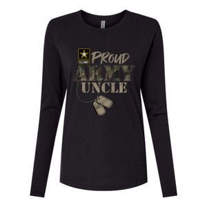 Proud Army Uncle Military Pride Womens Cotton Relaxed Long Sleeve T-Shirt