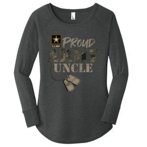 Proud Army Uncle Military Pride Women's Perfect Tri Tunic Long Sleeve Shirt