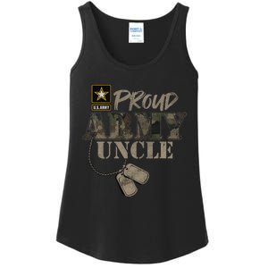 Proud Army Uncle Military Pride Ladies Essential Tank