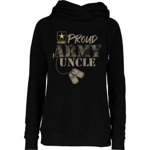 Proud Army Uncle Military Pride Womens Funnel Neck Pullover Hood