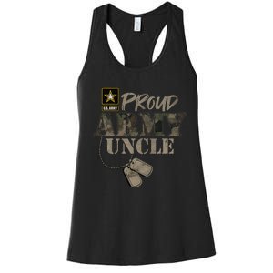 Proud Army Uncle Military Pride Women's Racerback Tank