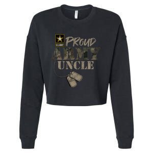 Proud Army Uncle Military Pride Cropped Pullover Crew