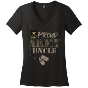 Proud Army Uncle Military Pride Women's V-Neck T-Shirt