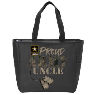 Proud Army Uncle Military Pride Zip Tote Bag