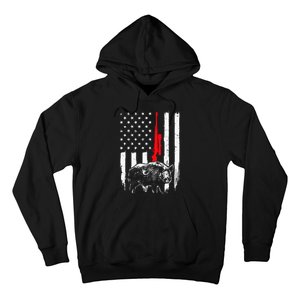 Patriotic American USA Flag Boar Hunting Wild Hog Hunter Hoodie