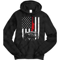 Patriotic American USA Flag Boar Hunting Wild Hog Hunter Tie Dye Hoodie