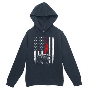 Patriotic American USA Flag Boar Hunting Wild Hog Hunter Urban Pullover Hoodie