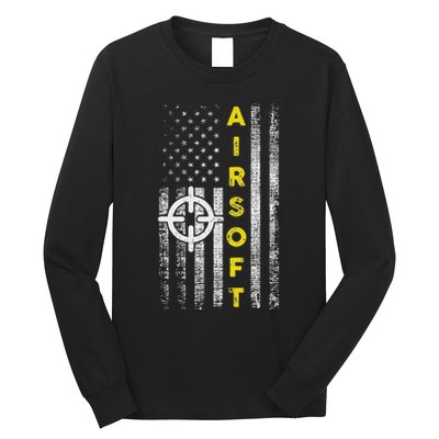 Patriotic Airsoft United States Flag Long Sleeve Shirt
