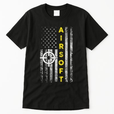 Patriotic Airsoft United States Flag Tall T-Shirt