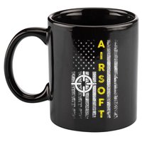 Patriotic Airsoft United States Flag 11oz C Handle Ceramic Mug