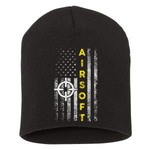 Patriotic Airsoft United States Flag Short Acrylic Beanie