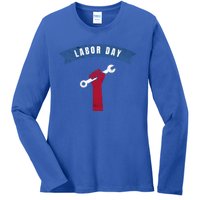 Patriot American Usa Vintage Celebrate Labor Day Great Gift Ladies Long Sleeve Shirt