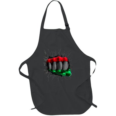 Pan African Unia Flag Fis Full-Length Apron With Pockets