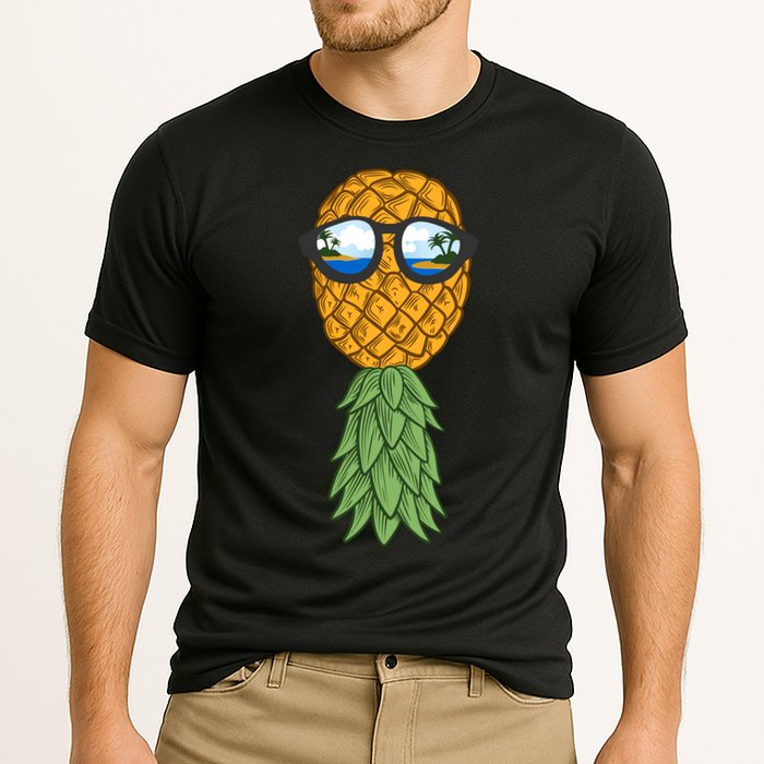 Polyamory And Upside Down Pineapple Summer Vacation Cruise Meaningful Gift Cooling Performance Crew T-Shirt