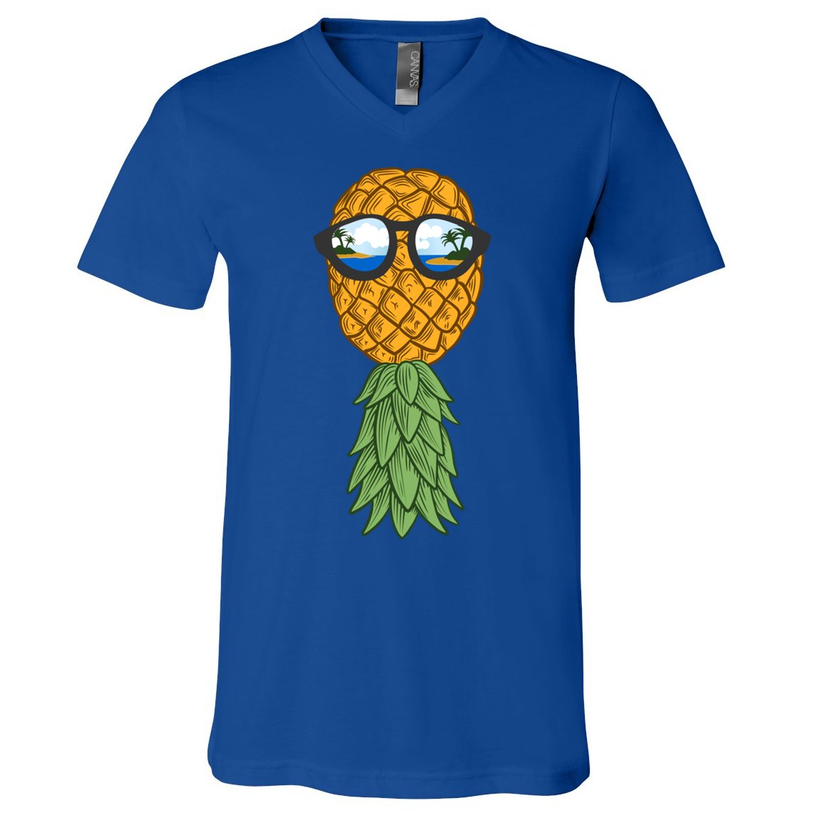 Polyamory And Upside Down Pineapple Summer Vacation Cruise Meaningful Gift V-Neck T-Shirt