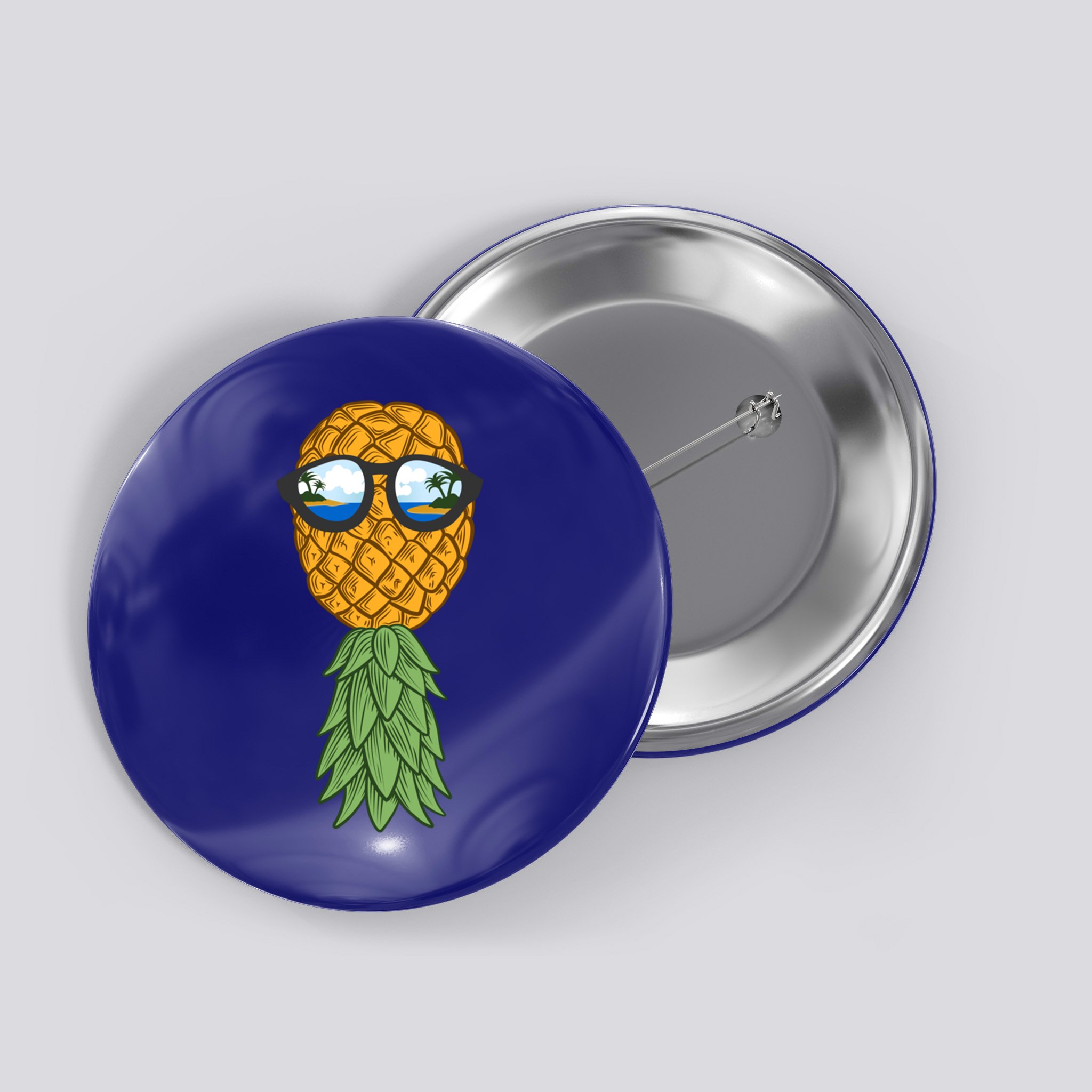 Polyamory And Upside Down Pineapple Summer Vacation Cruise Meaningful Gift Button