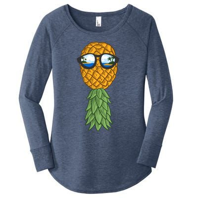 Polyamory And Upside Down Pineapple Summer Vacation Cruise Meaningful Gift Women's Perfect Tri Tunic Long Sleeve Shirt