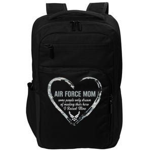 Proud American USAF Mom Woman Proud Mom Heart Military Mom Impact Tech Backpack