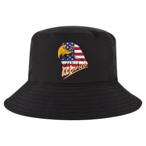 Proud American Us Flag Liberty Merica Patriotic Bald Eagle Gift Cool Comfort Performance Bucket Hat